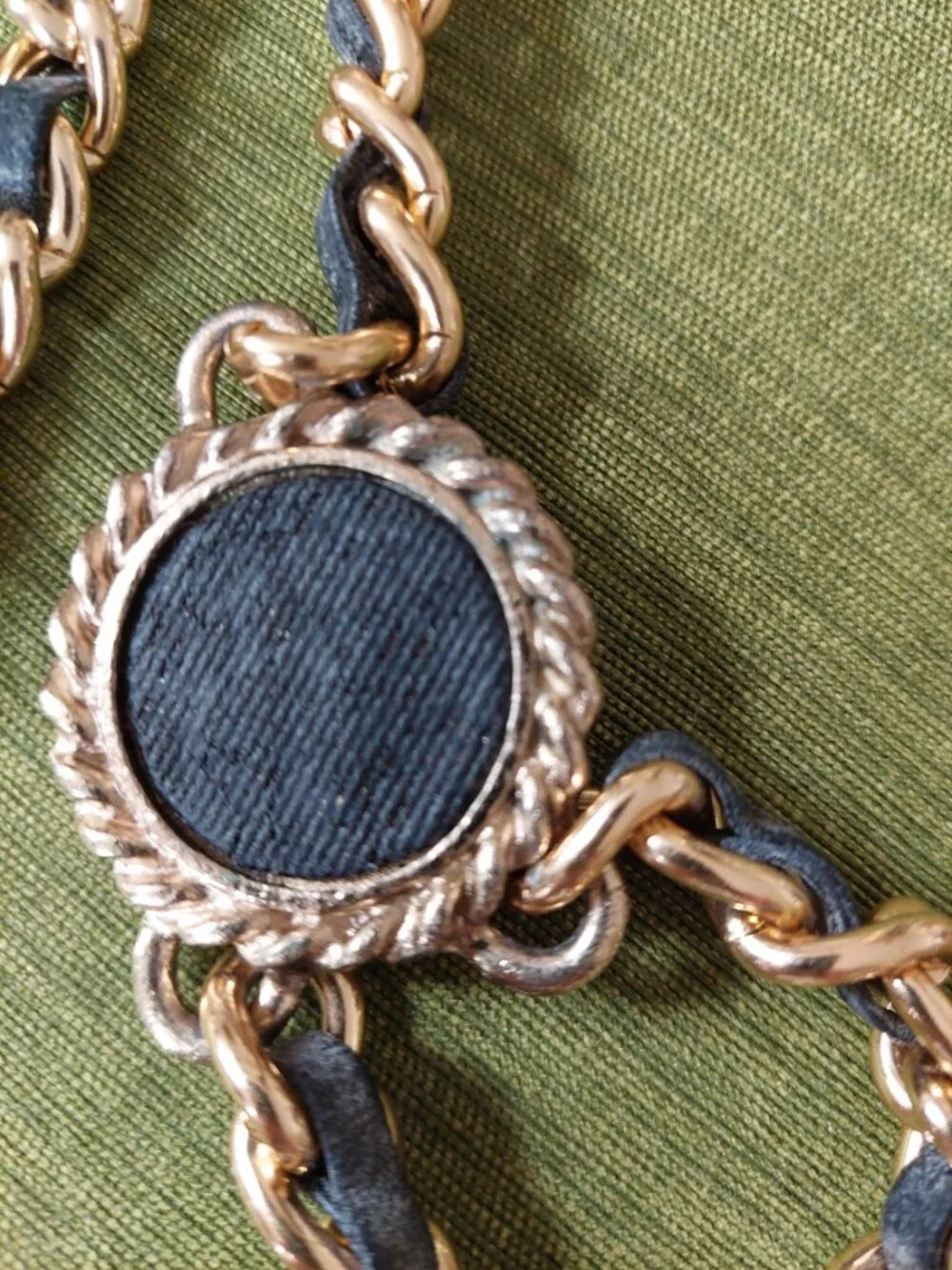 Chanel style large link belt